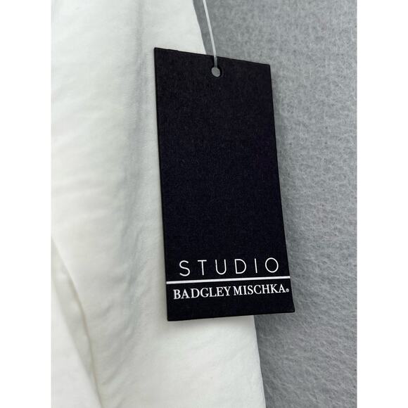 Badgley Mischka Studio Women's Size 6 Dress Pants Ivory White Cuffed Hem NWT - Picture 6 of 7